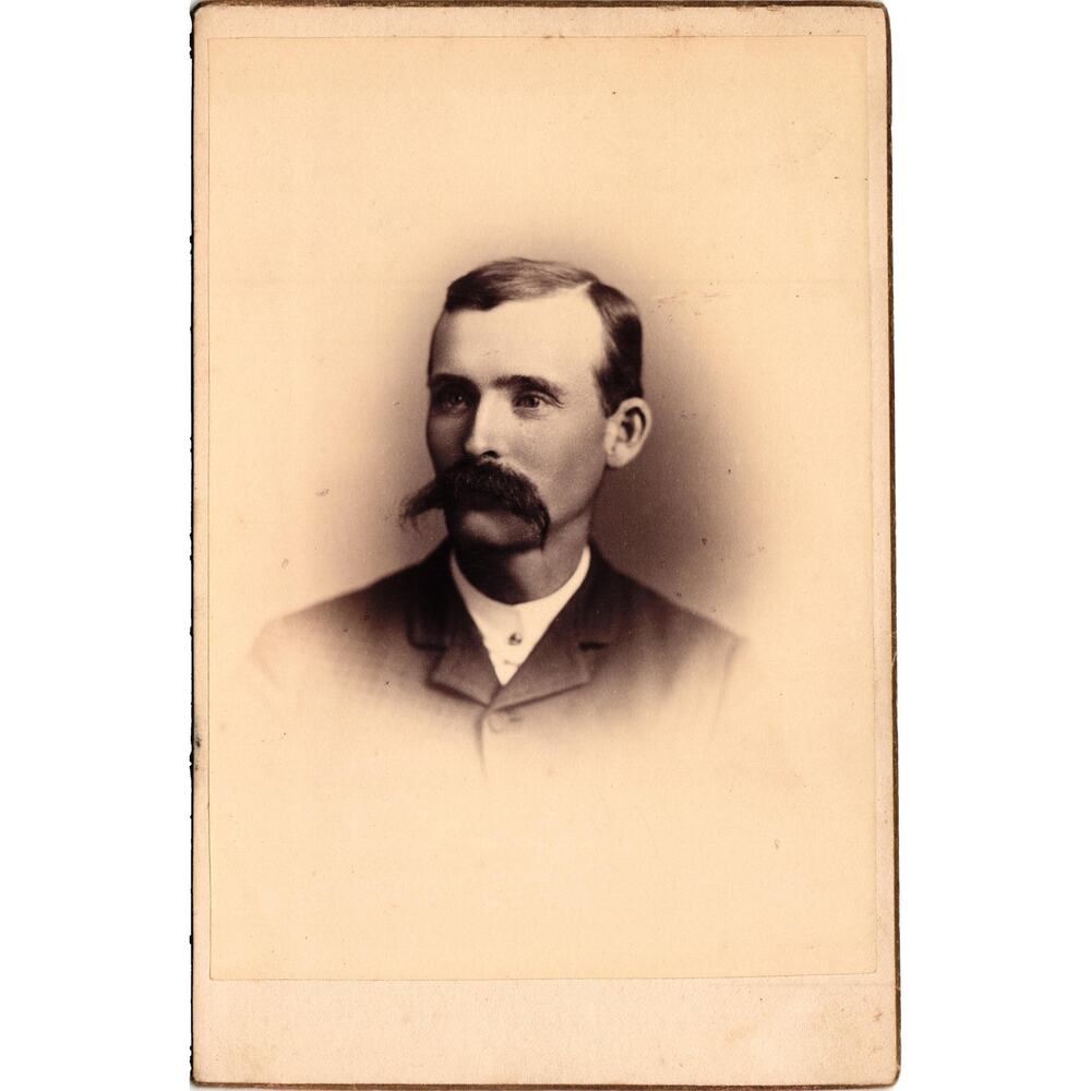Antique 1800s Cabinet Card Gentleman Portrait San Francisco CA Old‎ West Photo